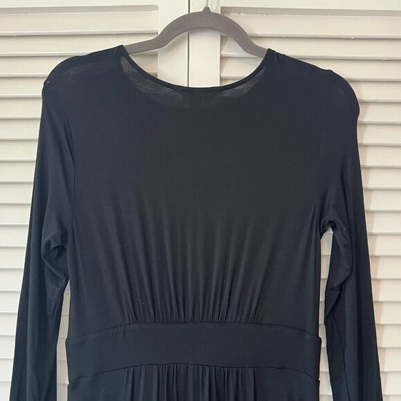 Boden Thea Short Jersey Dress 6 black long sleeves - Picture 8 of 10